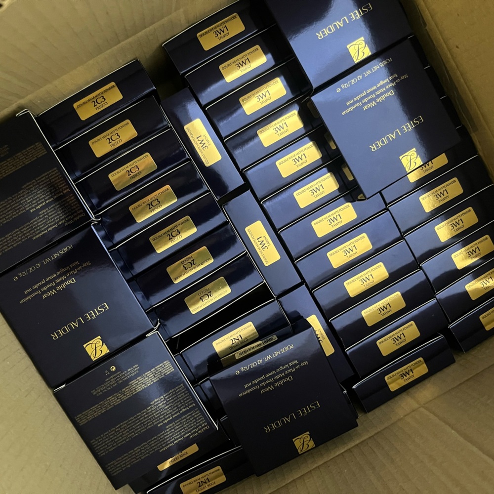 Estee Lauder Double Wear Compact Foundation - Navy & Gold Packaging